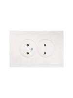 Розетка 2-мест. б/з СП ZIMA IP20 16А ПБТ безвинт. зажим слон. кость LEZARD 704-9000-128BQC - УПС инжиниринг