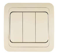 Выключатель 3-кл. 3п СП Mimoza 10А IP20 крем./крем. Makel 25091 - УПС инжиниринг