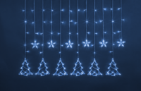 Гирлянда светодиодная "Бахрома" "Звезды и елочки" 95 125 NGF-D033-03 2.5х1м Blue IP20 Navigator 95125 - УПС инжиниринг