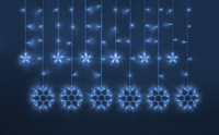 Гирлянда светодиодная "Бахрома" "Звезды и снежинки" 95 122 NGF-D032-03 2.5х1м Blue IP20 Navigator 95122 - УПС инжиниринг