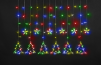 Гирлянда светодиодная "Бахрома" "Звезды и елочки" 95 126 NGF-D033-04 2.5х1м RGBY IP20 Navigator 95126 - УПС инжиниринг