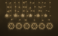 Гирлянда светодиодная "Бахрома" "Звезды и снежинки" 95 005 NGF-D032-01 2.5х1м WW IP20 Navigator 95005 - УПС инжиниринг