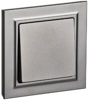 Выключатель 1-кл. СП BRITE ВСР10-1-0-БрС 10А в сборе сталь IEK BR-V10-0-10-K46-F - УПС инжиниринг