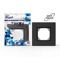 Рамка 1-м Pixel IP44 карбон TOKOV ELECTRIC TKE-PX-RM1-C14-IP44 - УПС инжиниринг