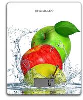 Весы кухонные ELX-SK02-С01 до 5кг 195х142мм бел. яблоки Ergolux 13602 - УПС инжиниринг