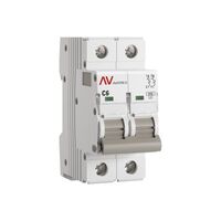 Выключатель автоматический модульный 2п C 6А 6кА AV-6 AVERES EKF mcb6-2-06C-av - УПС инжиниринг