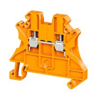 Клемма проходная винтовой зажим 2 точки подключения 2.5кв.мм оранж. DKC TUR-2.5R-OR - УПС инжиниринг