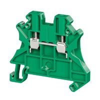 Клемма проходная винтовой зажим 2 точки подключения 4кв.мм зел. DKC TUR-4R-GN - УПС инжиниринг