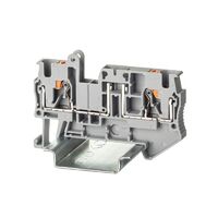 Клемма с размыкателем зажим push-in 2 точки подключения 4кв.мм сер. DKC VPR-4-TG - УПС инжиниринг