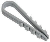 Дюбель-хомут 5х10мм для круглого кабеля нейлон сер. (уп.100шт) GENERICA UDH13-05-10-100-K03-G - УПС инжиниринг