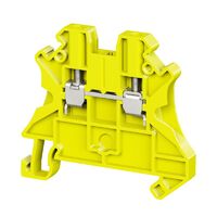 Клемма проходная винтовой зажим 2 точки подключения 4кв.мм желт. DKC TUR-4R-YE - УПС инжиниринг