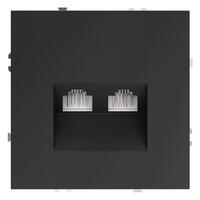 Розетка компьютерная 2-м СП S70 RJ45 + RJ45 кат.6 механизм графит Voltum VLS060207 - УПС инжиниринг