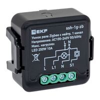 Реле умное в подрозетник 1-канальное Zigbee Connect Select с нейтралью EKF ssh-1g-zb - УПС инжиниринг