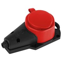 Колодка 1-м с заземл. 16A IP44 KX-1e-RED-IP44 каучук. красн. Эра Б0068412 - УПС инжиниринг
