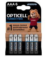 Элемент питания алкалиновый AAA/LR03 (блист. 6шт) Turbo Max Opticell 6053006 - УПС инжиниринг