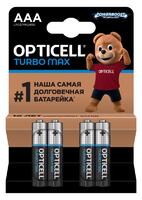 Элемент питания алкалиновый AAA/LR03 (блист. 4шт) Turbo Max Opticell 6053004 - УПС инжиниринг