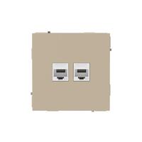 Розетка компьютерная 2-м KANT RJ45 кат.6A без шторки ванильн. марципан DKC 7015674 - УПС инжиниринг