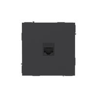 Розетка компьютерная 1-м KANT RJ45 кат.5E без шторки черн. уголь DKC 7012663 - УПС инжиниринг