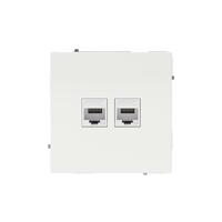 Розетка компьютерная 2-м KANT RJ45 кат.6A без шторки бел. магнолия DKC 7000674 - УПС инжиниринг