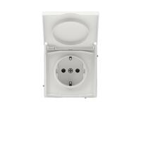 Розетка силовая KANT IP44 2P+E защ. шторки с крышкой бел. песок DKC 7010013 - УПС инжиниринг