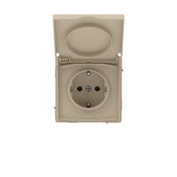 Розетка силовая KANT IP44 2P+E защ. шторки с крышкой ванильн. марципан DKC 7015013 - УПС инжиниринг