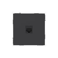 Розетка компьютерная 1-м KANT RJ45 кат.6A без шторки черн. уголь DKC 7012673 - УПС инжиниринг
