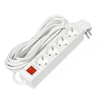 Удлинитель 4х5м с заземл. 16А IP20 3х1 с выкл. бел. DOMTOK 2500 - УПС инжиниринг