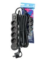 Удлинитель 3х3м с заземл. 10А IP20 USB 2500Вт 220В ПВС 3х1 с выкл. черн. КОСМОС YKsm3m4g-Z-VU10А-B - УПС инжиниринг