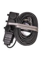 Удлинитель на каучуковой колодке 3х15м 16А IP44 250В 4кВт каучук КГ 3х2.5 черн. УХз16 Россия КОСМОС YKsm15m-3g(16A)KG-B - УПС инжиниринг