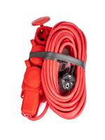 Удлинитель на каучуковой колодке 3х10м 16А IP44 250В 4кВт каучук КГ 3х2.5 красн. УХз16 Россия КОСМОС YKsm10m-3g(16A)KG-R - УПС инжиниринг