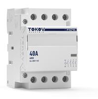 Контактор модульный 54мм 40А 230В АС 4НО PRIZMA TOKOV ELECTRIC TKE-PZ-MC-3-40-230-40 - УПС инжиниринг