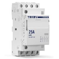 Контактор модульный 36мм 25А 230В АС 4НО PRIZMA TOKOV ELECTRIC TKE-PZ-MC-2-25-230-40 - УПС инжиниринг