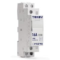 Контактор модульный 18мм 16А 230В АС 2НО PRIZMA TOKOV ELECTRIC TKE-PZ-MC-1-16-230-20 - УПС инжиниринг