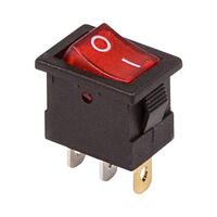 Выключатель клавишный 12В 15А (3с) ON-OFF красн. с подсветкой Mini (RWB-206-1; SC-768) Rexant 36-2170 - УПС инжиниринг