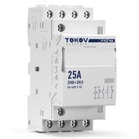 Контактор модульный 36мм 25А 230В АС 2НО 2НЗ PRIZMA TOKOV ELECTRIC TKE-PZ-MC-2-25-230-22 - УПС инжиниринг