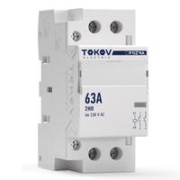 Контактор модульный 36мм 63А 230В АС 2НО PRIZMA TOKOV ELECTRIC TKE-PZ-MC-2-63-230-20 - УПС инжиниринг