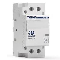 Контактор модульный 36мм 40А 230В АС 1НО 1НЗ PRIZMA TOKOV ELECTRIC TKE-PZ-MC-2-40-230-11 - УПС инжиниринг