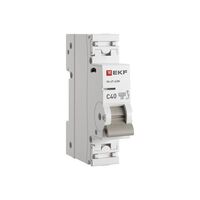 Выключатель автоматический модульный 1п C 40А 6кА ВА 47-63N PROxima EKF M636140C - УПС инжиниринг