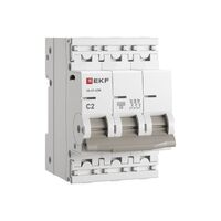 Выключатель автоматический модульный 3п C 2А 4.5кА ВА 47-63N PROxima EKF M634302C - УПС инжиниринг