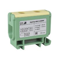 Клемма вводная силовая OptiClip КВС 6-50 желт./зел. КЭАЗ 351041 - УПС инжиниринг